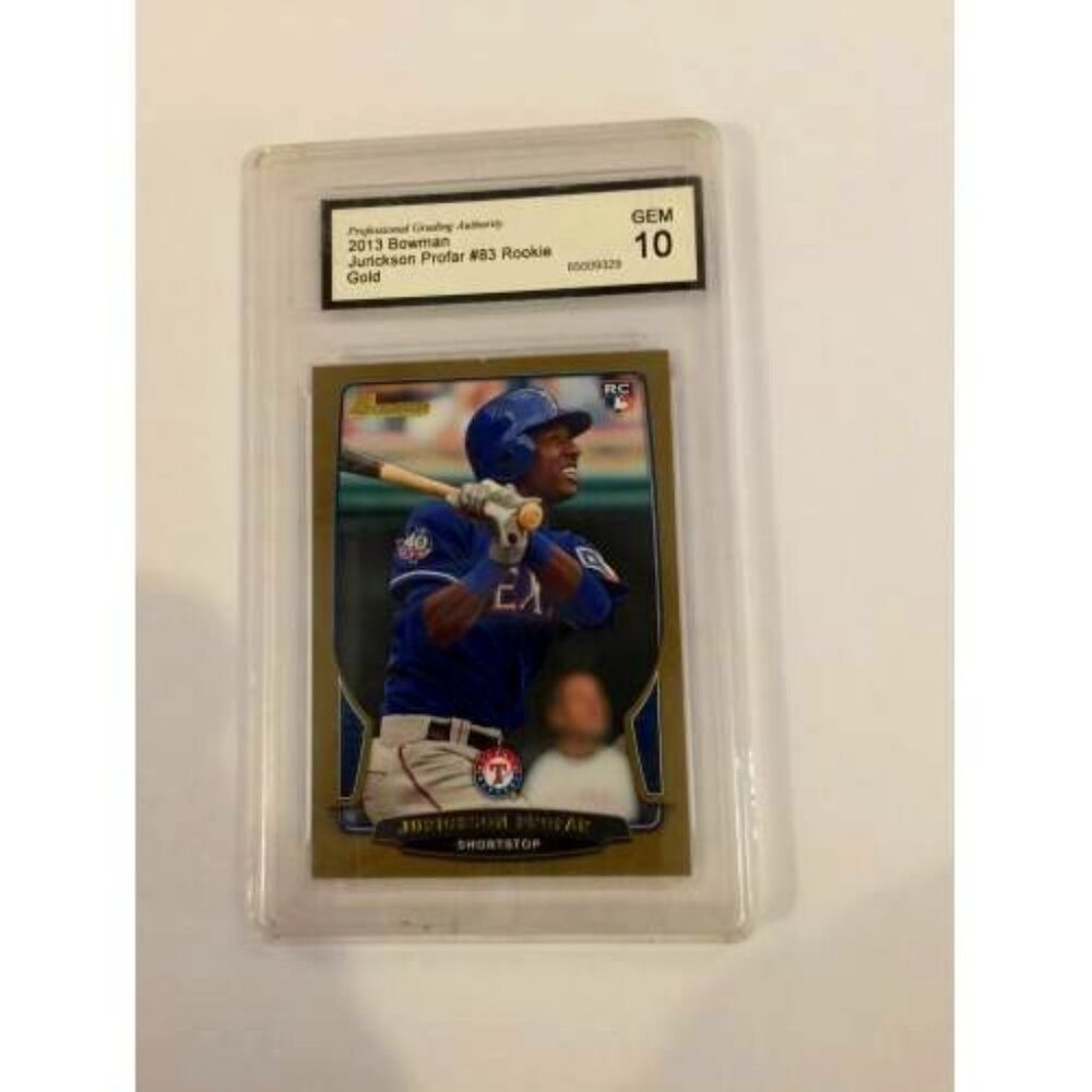 2013 Bowman #83- Jurickson Profar Gold Parallel Rookie PGA Gem Mint 10 (MISC1)